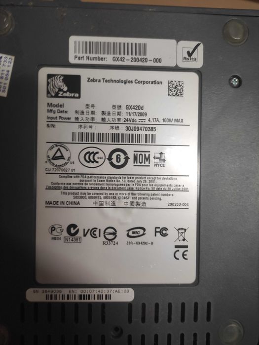 Zebra GX420d Drukarka termiczna etykiet używana