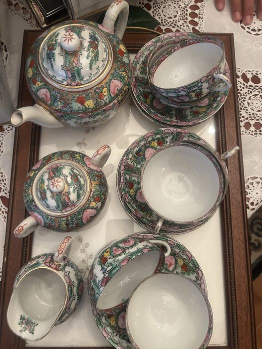 Serviço cha chines em casquinha
