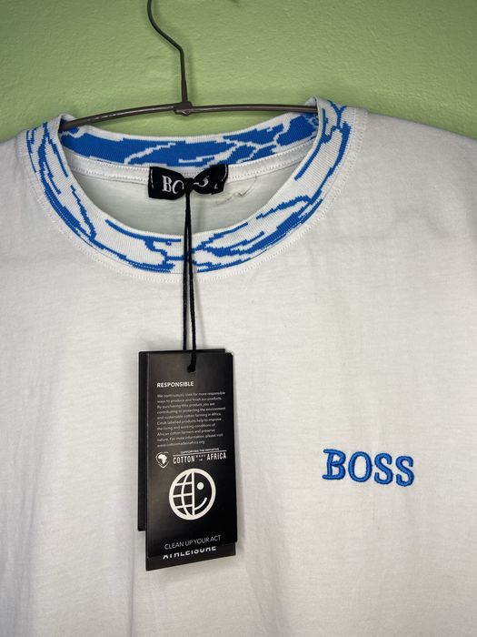 Нова оригінальна футболка boss hugo boss kansas white blue чоловіча М/L
