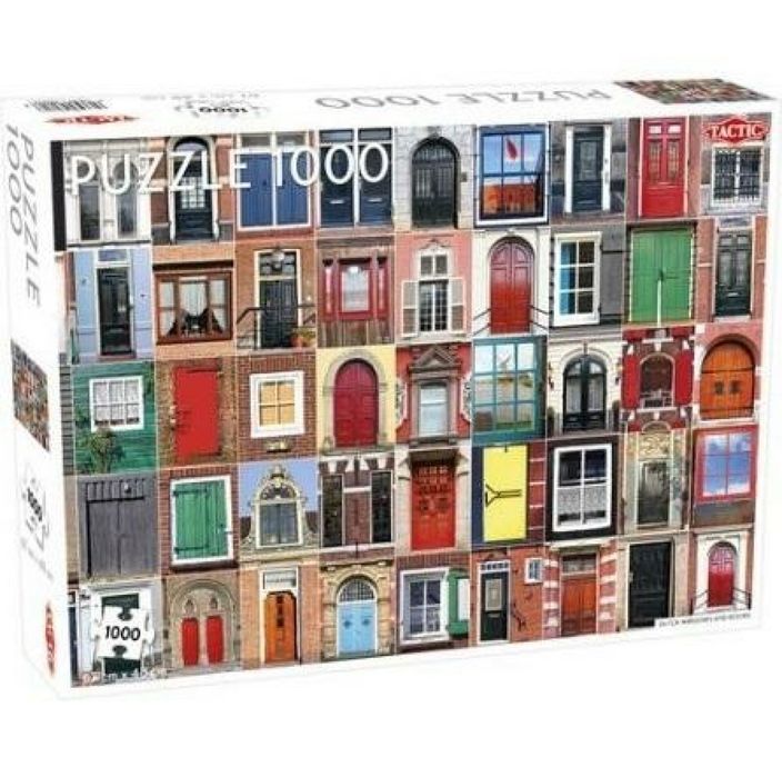 Puzzle 1000 Dutch Windows and Doors pudełko,376x279 mm
