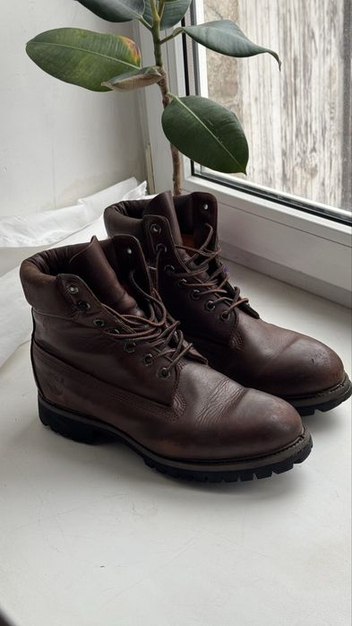 Шкіряні черевики Timberland унісекс коричневі  26 см б/у 42.5 розмір