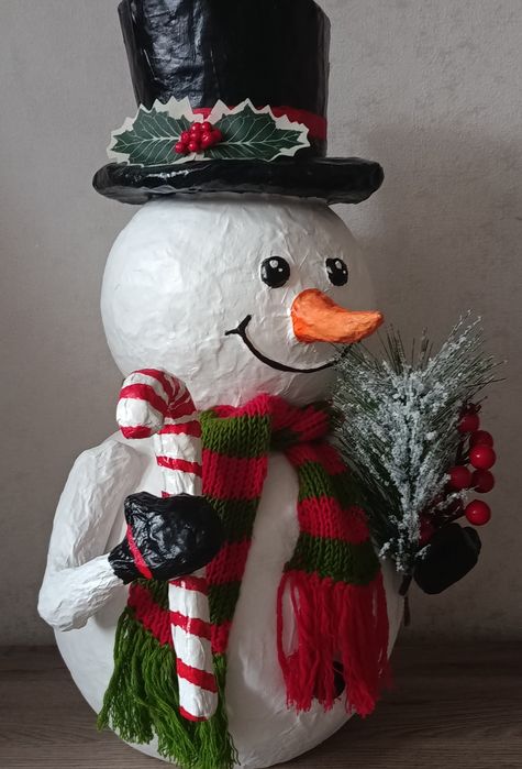 Новорічна прикраса для дому сніговик
