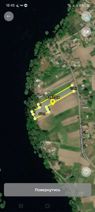 Дніпровське земельна ділянка на березі Дніпра перша лінія