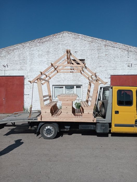 Садові меблі, гойдалки,качелі, альтанки, тераси, зони мангалу, перголи