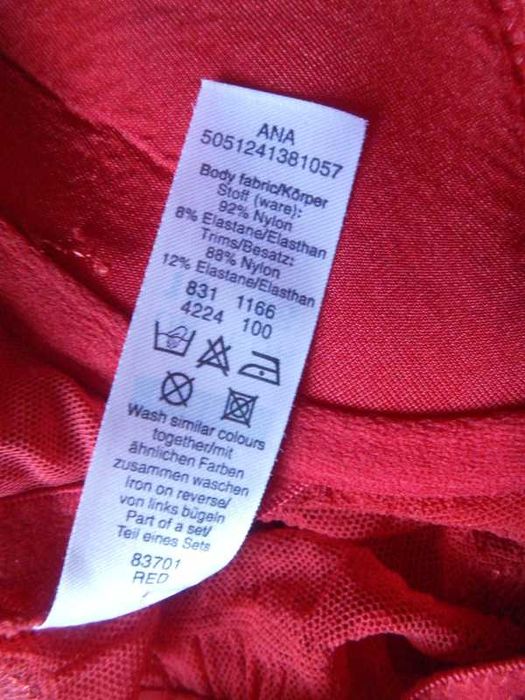 Czerwona koszulka nocna serduszka George 38,M bielizna damska