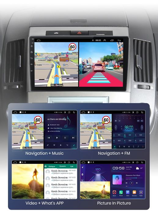 Rádio 9" Android Toyota Corolla Verso 2004-09 Carplay GPS wifi 2/32GB