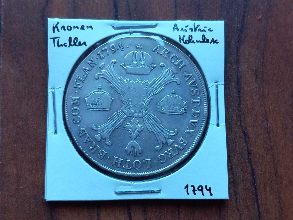Moeda Kronenthaller 1794 Áustria Holandesa