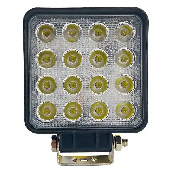 LED фара 48W 16x3W широкий промінь, квадратний корпус 3500 LM LLED фар