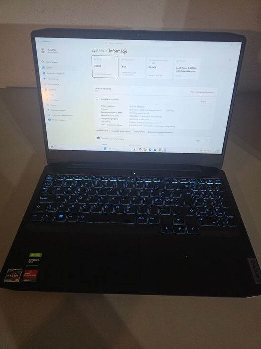 Laptop gamingowy Lenovo Ryzen 5