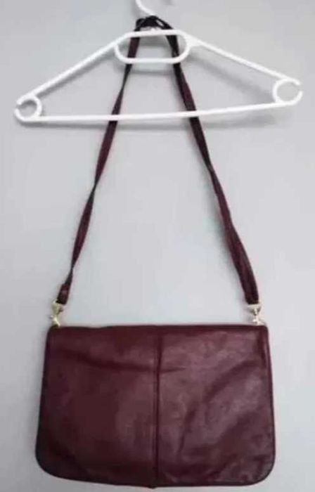 Torebka skóra węża bordowa