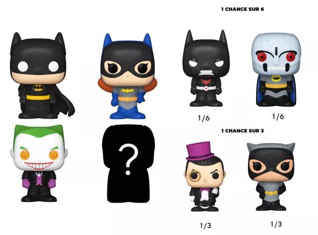 DC Funko Pop! Bitty 4 Pack 2.5cm The Joker Batman Bat-Girl