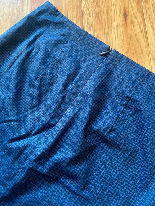 Xs s 34 36 tatuum olowkowa material spodnica midi do kolan lekka wzor