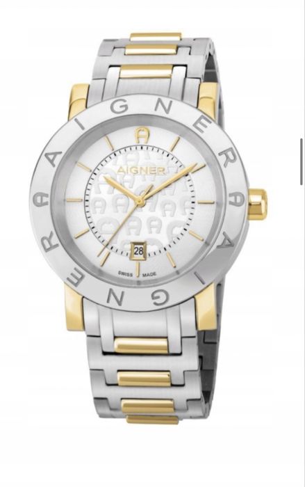 Zegarek meski Aigner Szwajcarski. Srebrny złoty