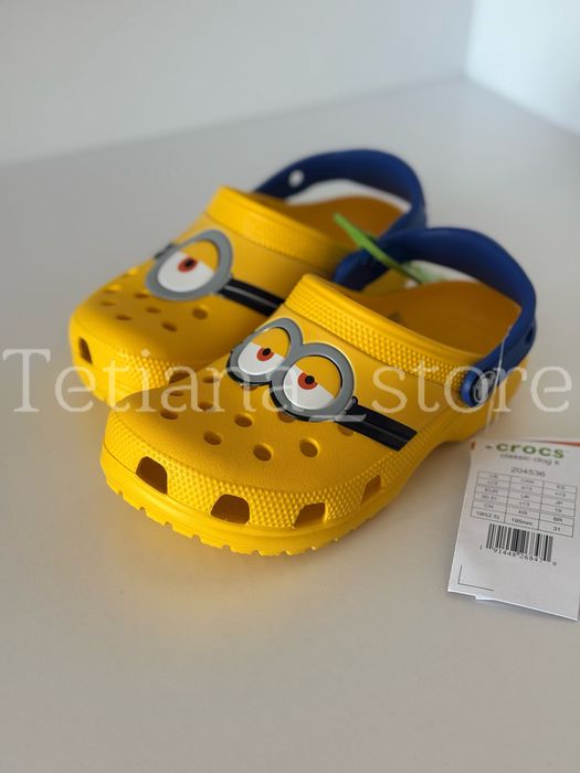 Crocs Classic I AM Minions крокси для хлопчика жовті міньйони нікчемний я C8 C9 C10 C11 C12 C13 J1 J2 J3