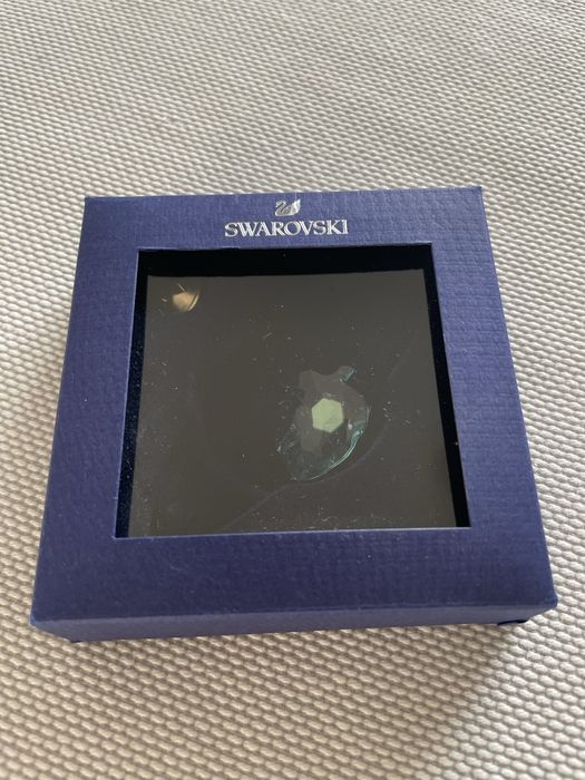 Swarovski - krysztalowa broszka, liść monstery