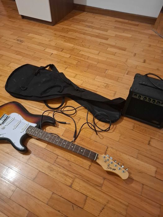 Guitarra mais amplificador