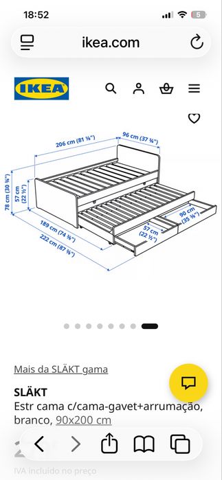 Bicama ikea com 1 colchao novo