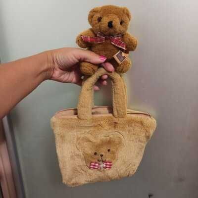 Сумочка + подарок медведь игрушка