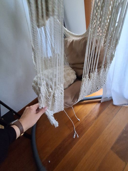 Cadeira de rede com suporte
