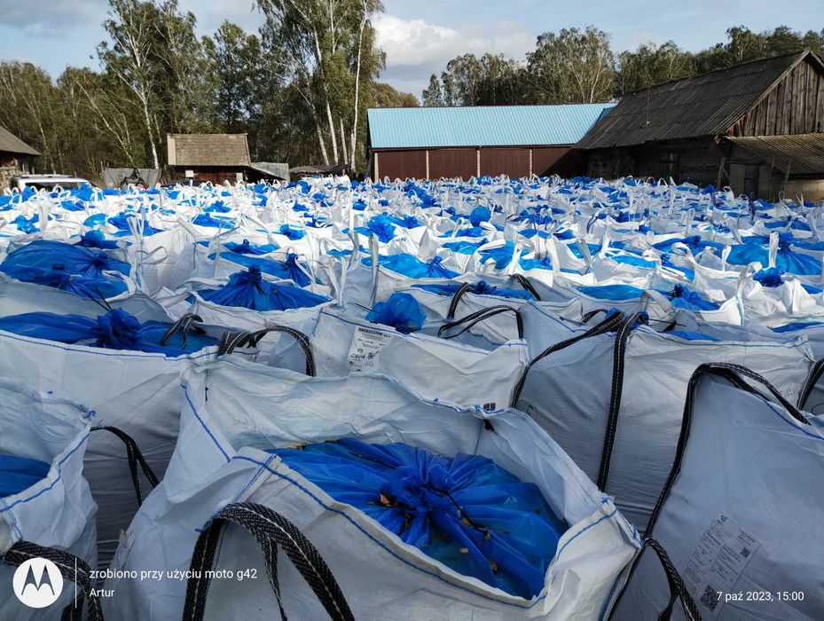 Kaptury ochronne foliowe na palety pelet węgiel wkłady do big baga
