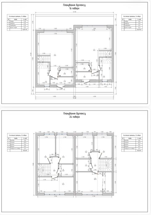 Дуплекси 85кв.м та 95кв.м
