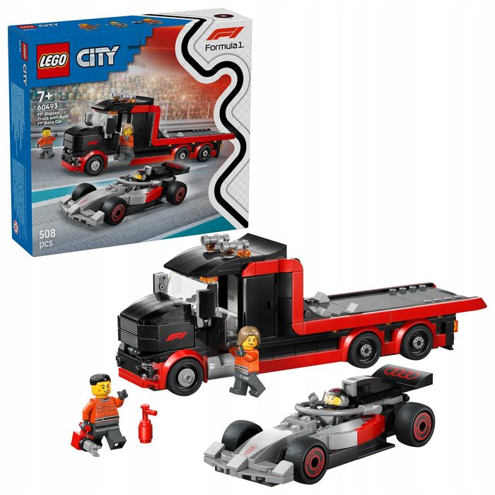 LEGO City 60493 Ciężarówka F1 z bolidem Audi F1
