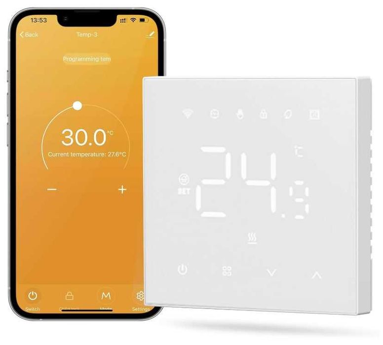 Termostat MIUCDA WT410-WH-3A-W wodne ogrzewanie, inteligentny