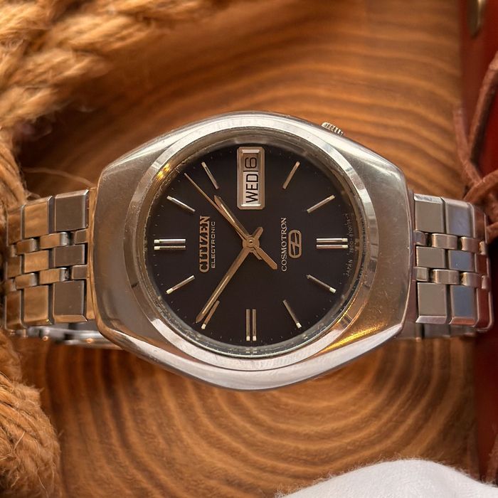 1972, Citizen Cosmotron. Zegarek vintage elektroniczno-mechaniczny.