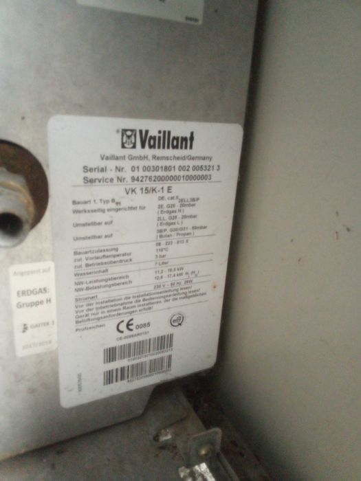 Piec gazowy Vaillant VK 15/K-1 E