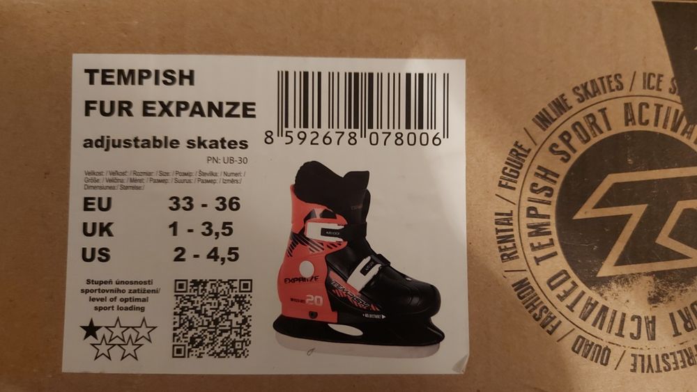 Łyżwy regulowane Fur Expanze Tempish