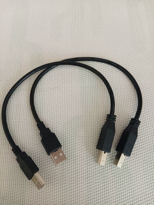 Kabel USB A-B krótki 30 cm