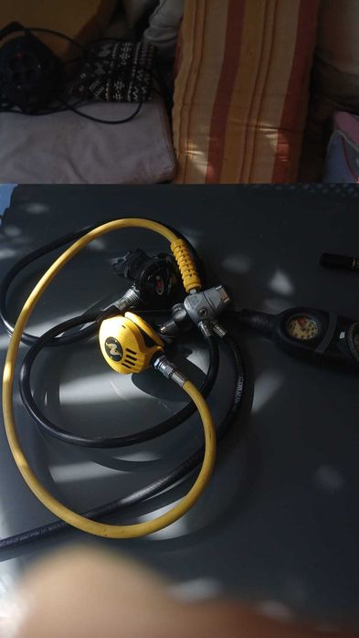 Conjunto Regulador Aqua Lung LX + Octopus + Consola com Bússola – Excelente Estado