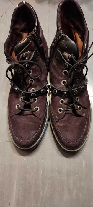 Zamszowe fioletowe trapery rozmiar 42