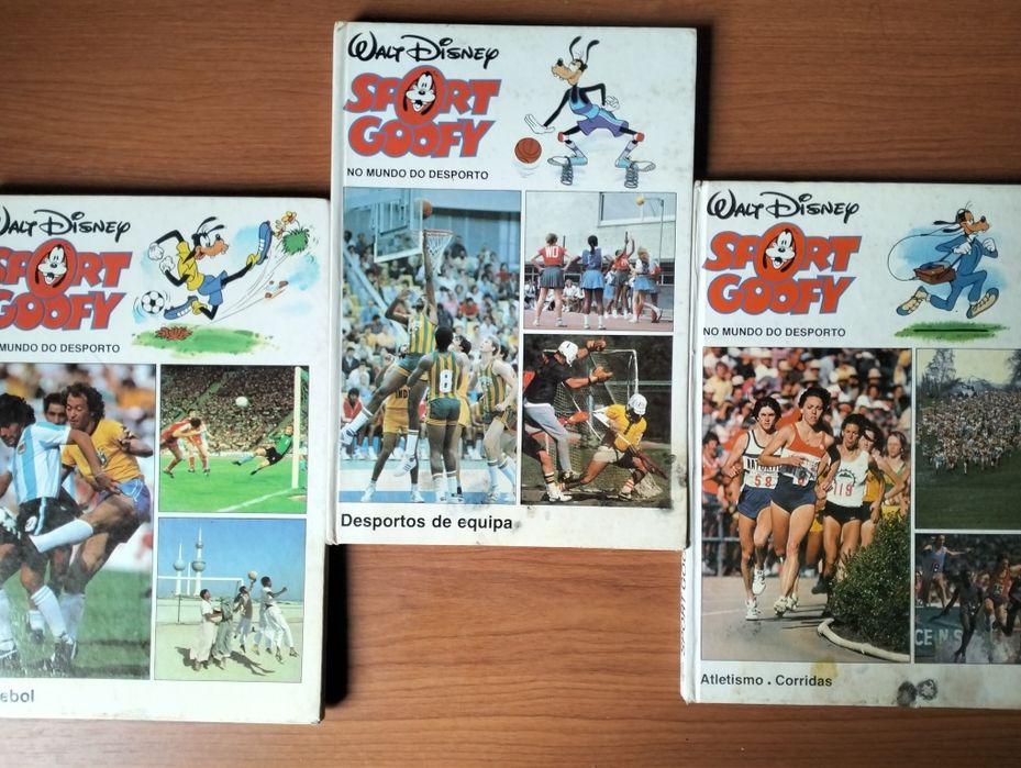3 antigos livros Sport Goofy