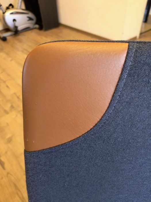 Krzesło denim w kolorze grafit-kamel