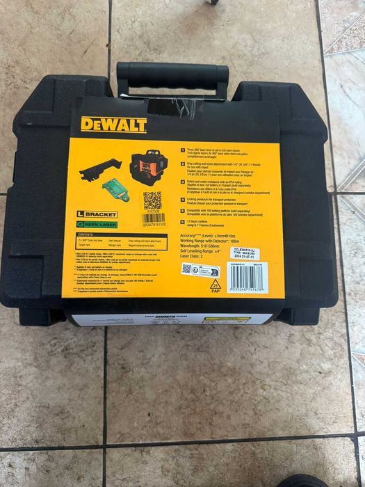 Dewalt LASER LINIOWY 18V DCLE34031N 3x360 DCLE34031N-XJ