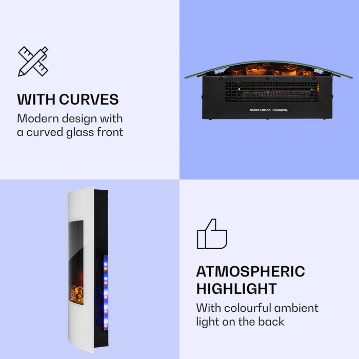 Камин электрический електрокамін обогреватель Klarstein Lamington