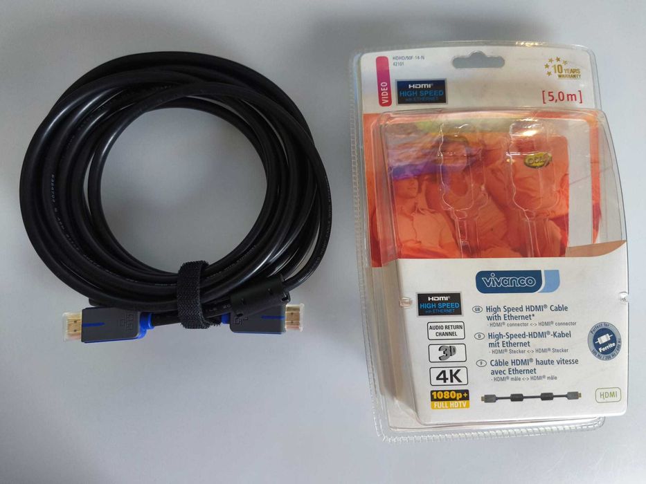 Cabo HDMI 5m Vivanco High Speed 4K – Estado Imaculado