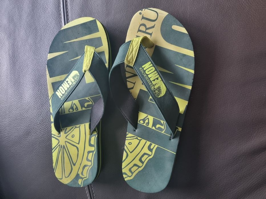 Klapki japonki 42 - 44 męskie zielone żółte Lemon basenowe