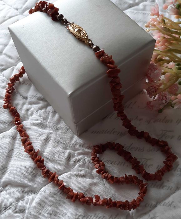 Piasek pustyni stary piękny naszyjnik korale kamienie naturalne 46