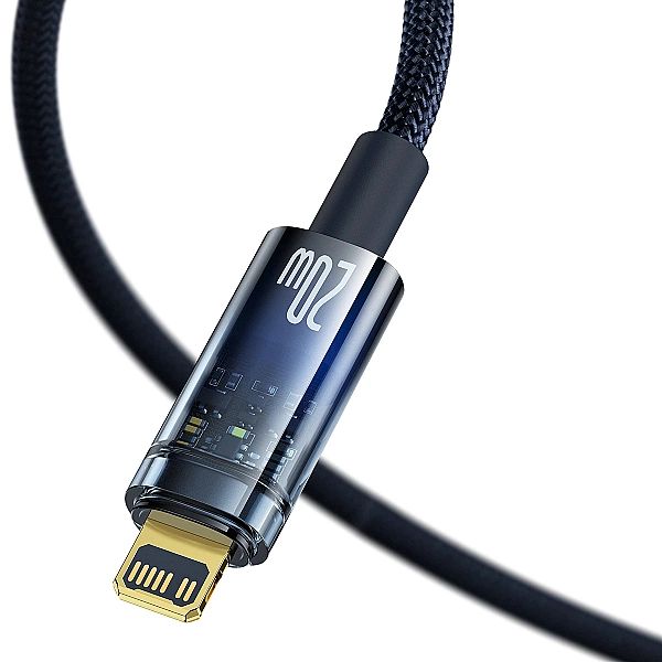 Kabel Baseus CATS Lightning - USB-C 20W 480Mb/s 1m - niebieski