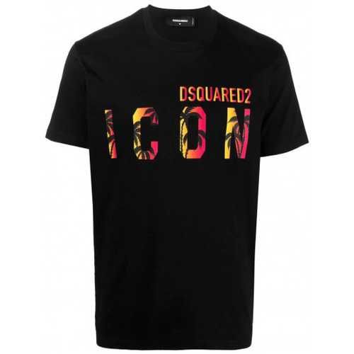 DSQUARED2 t-shirt koszulka Sunset NERO roz. L 100% ORYGINAL