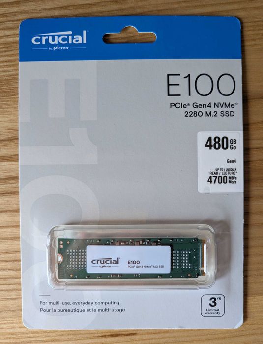SSD диск CRUCIAL E100 480GB M.2 NVMe (CT480E100SSD8)