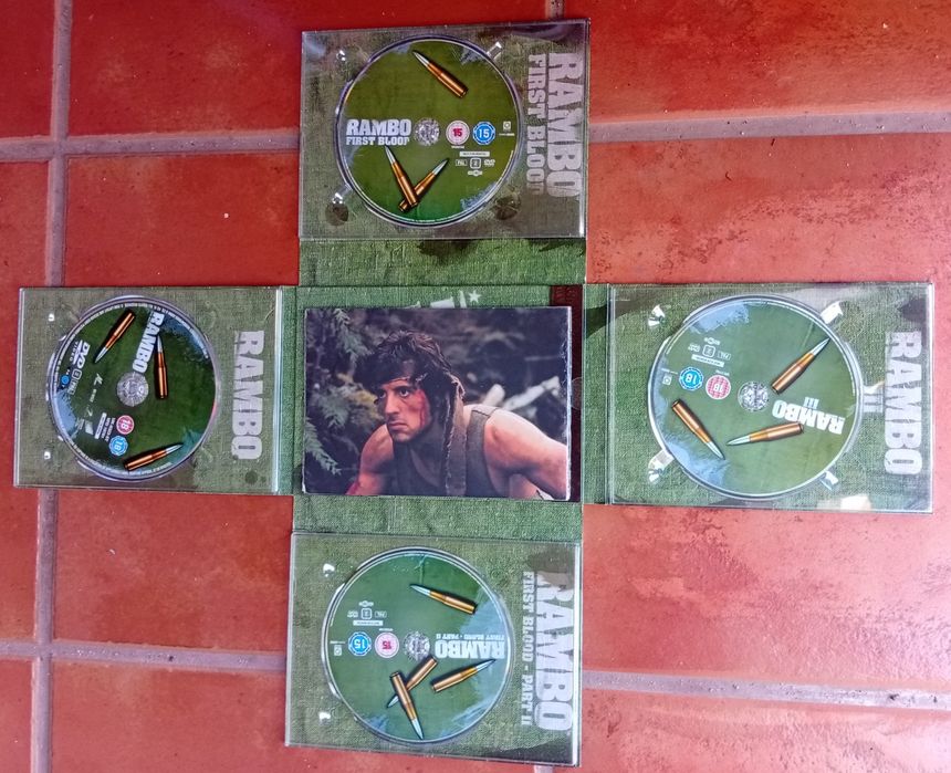 Conjunto de 4 DVDs do Rambo