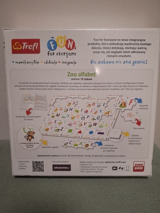Gra Zoo Alfabet Trefl nauka angielskiego edukacyjna