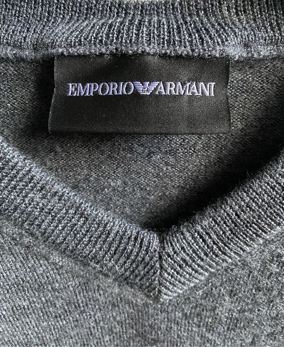 Sweter męski Emporio Armani ze 100% dziewiczej wełny