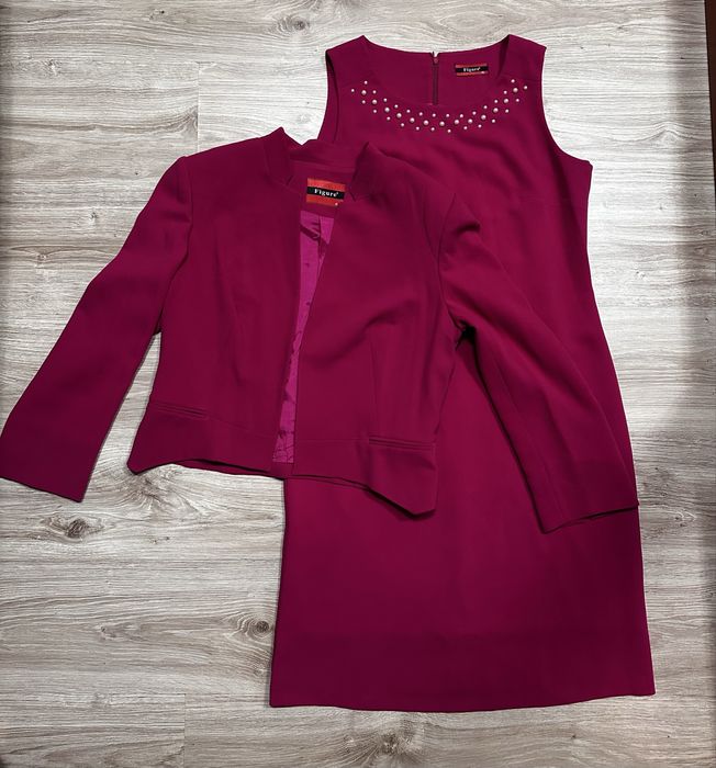 Малиновий костюм двійка