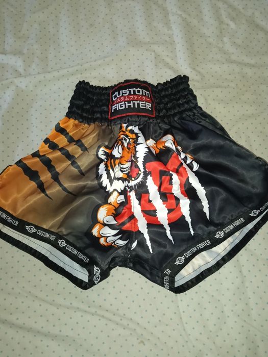 Calções de Kickboxing / Muay Thai / MMA Custom Fighter – Tamanho S (Novos)