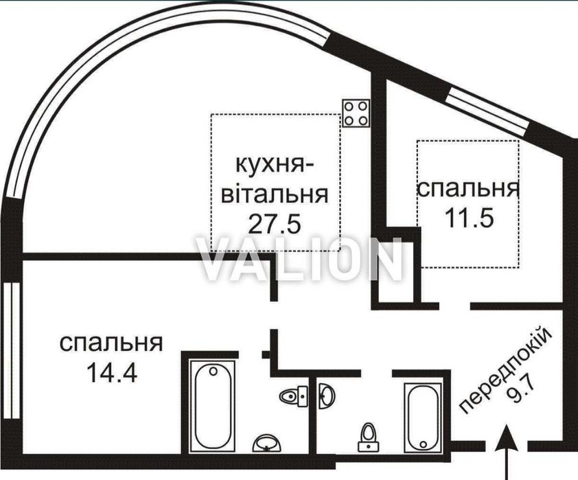 2-комнатная квартира по адресу (площадь 71 м²) - Atlanta.ua - фото 10