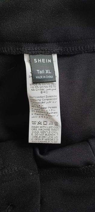 Spodnie czarne długie Eleganckie r. XL Shein